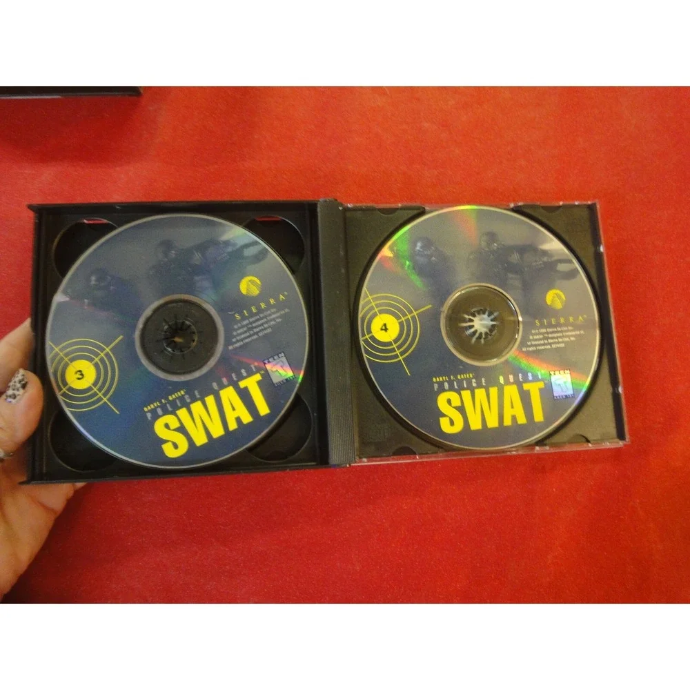 Vintage Daryl F Gates Police Quest: SWAT PC computer game 1995 Sierra 4 disc